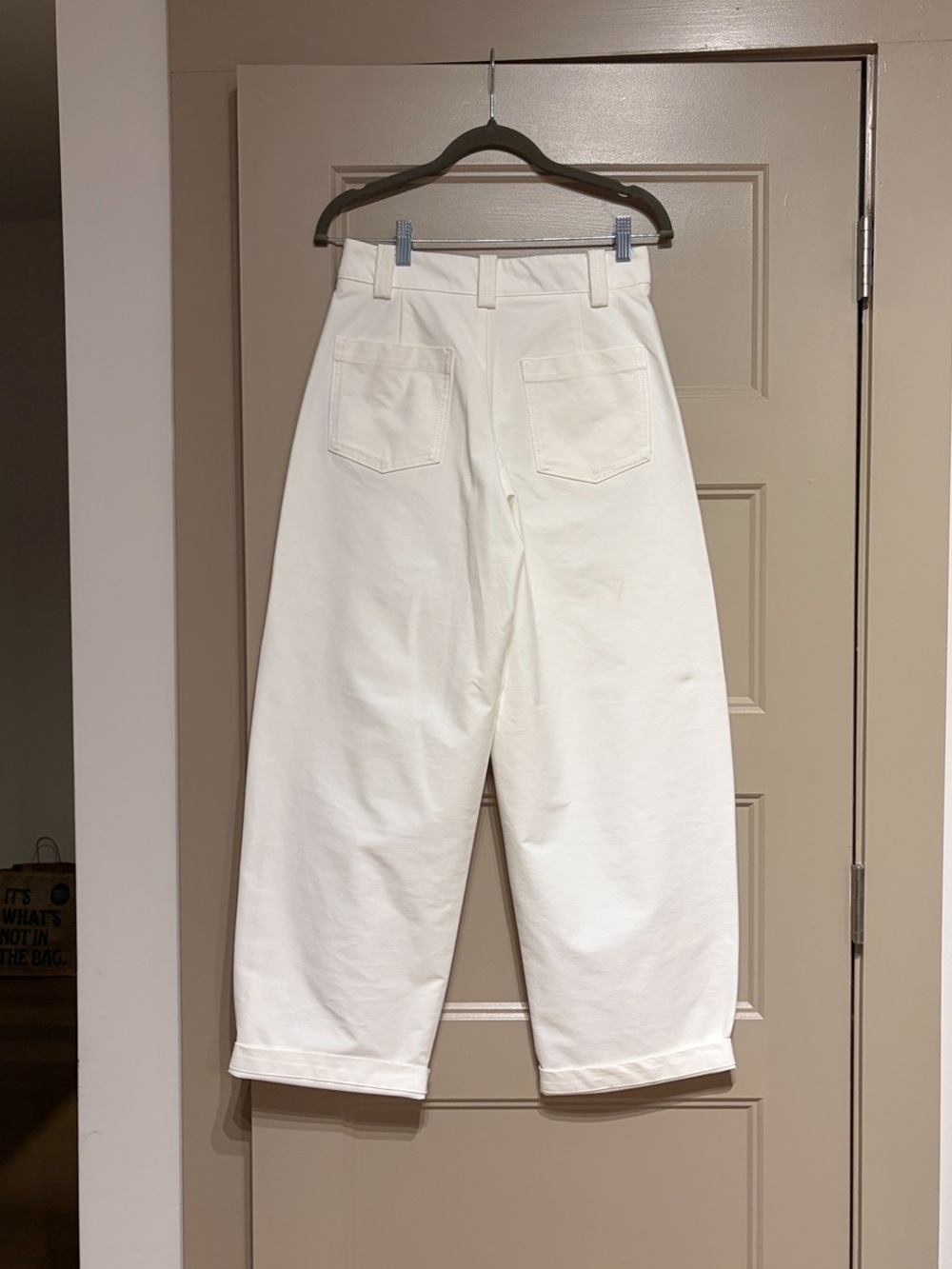 Zara Barrel Pants Ecru White Low Rise Mid Rise Trousers Women’s Sz XS NEW NWT - Picture 14 of 15